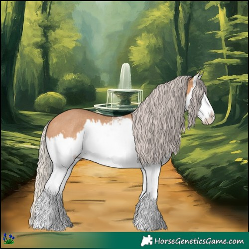 Horse Color:White Spotted Silver Bay Dun Splash Rabicano 