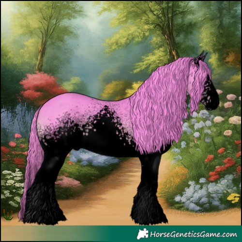 Horse Color:Void Watercolor White Spotted Chestnut Rabicano 