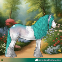 Horse Color:Watercolor White Spotted Brown Onyx Rabicano 