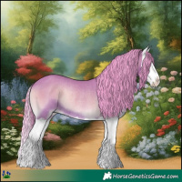 Horse Color:Watercolor Bay Onyx Splash Rabicano 