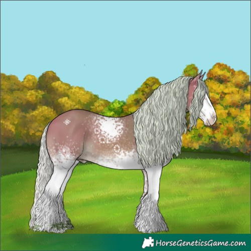 Horse Color:Watercolor White Spotted Silver Bay 