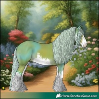Horse Color:Watercolor White Spotted Silver Bay 