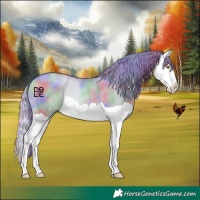 Horse Color:Nacre Watercolor Bay Pearl Splash