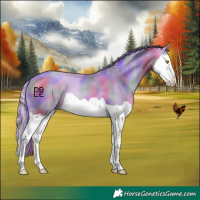 Horse Color:Nacre Watercolor Bay Pearl Splash