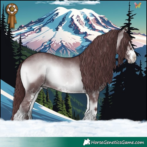Horse Color:White Spotted Chocolate Blue Onyx Chinchilla 