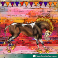 Horse Color:Bay Tobiano 