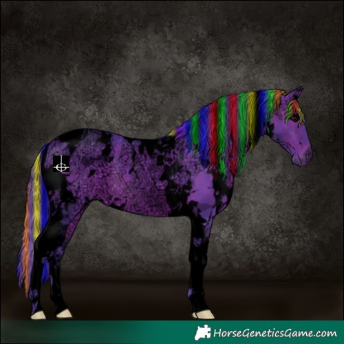 Horse Color:Void Painted Watercolor White Spotted Brown Ice Tobiano Rabicano 