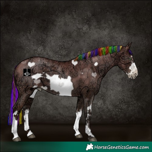 Horse Color:Gray Painted White Spotted Liver Red Dun Ice Pearl Frame Rabicano 