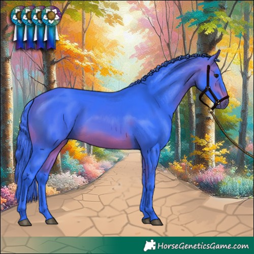 Horse Color:Watercolor White Spotted Brown Rabicano 