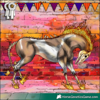 Horse Color:Amber Champagne Tobiano