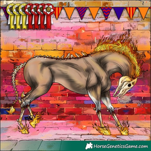 Horse Color:Amber Champagne Tobiano