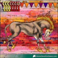 Horse Color:Amber Champagne Tobiano