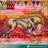 Horse Color:Amber Champagne Tobiano