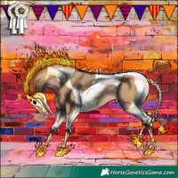 Horse Color:Amber Champagne Tobiano