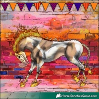 Horse Color:Amber Champagne Tobiano 