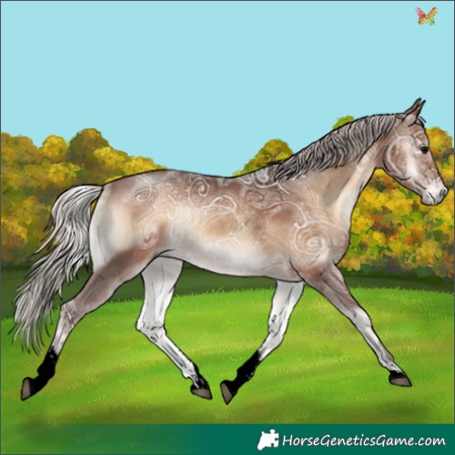Horse Color:Void Silver Brown Ice Onyx Sabino 