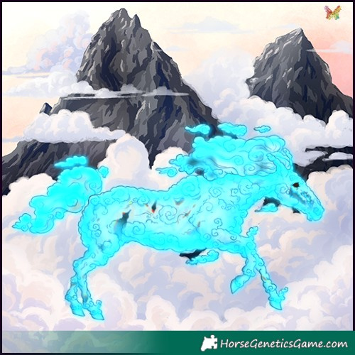 Horse Color:Thunderstruck White Spotted Buckskin Roan Onyx Blanket 
