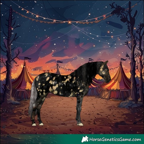 Horse Color:Void Plaid  Silver Grullo Chinchilla Tobiano Near Leopard Brindle 