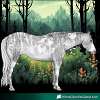Horse Color:Silver Brown Chinchilla Ice Sabino Tobiano