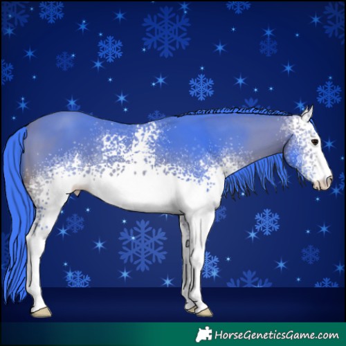 Horse Color:Watercolor White Spotted Bay 