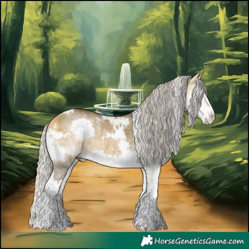 Horse Color:White Spotted Silver Buckskin Dun Sabino Splash Rabicano 