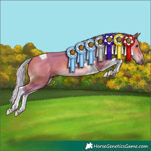 Horse Color:Watercolor Silver Bay Tobiano 