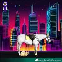 Horse Color:White Spotted Classic Champagne Pearl Dun Sabino