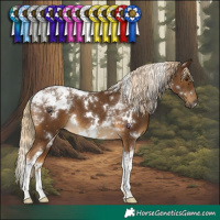 Horse Color:White Spotted Chocolate Palomino Tobiano