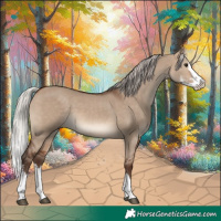 Horse Color:Silver Brown Dun Sabino Splash 