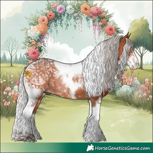 Horse Color:Silver Brown Splash Tobiano 