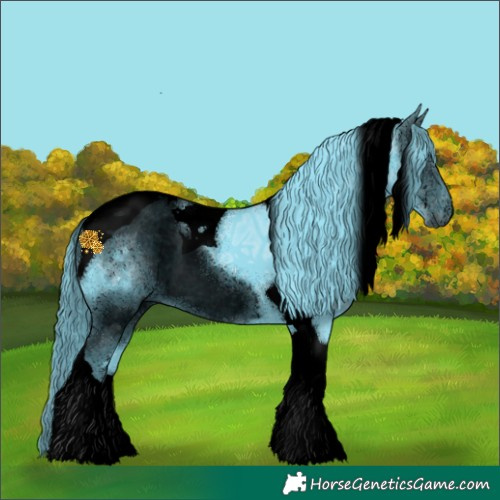 Horse Color:Void Watercolor Black Ice Tobiano 
