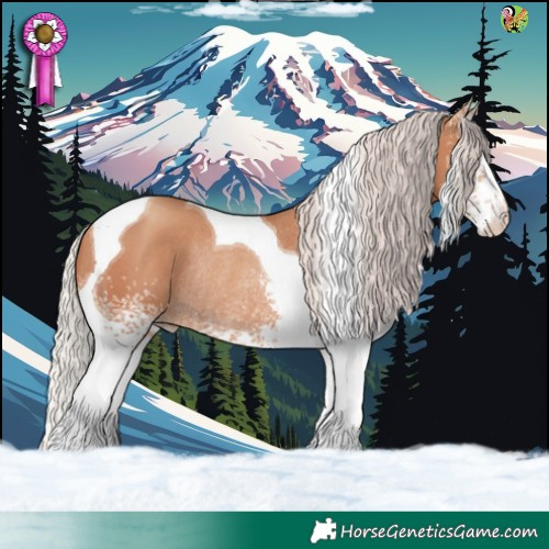 Horse Color:White Spotted Silver Sable Champagne Tobiano Rabicano 