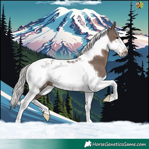 Horse Color:Silver Black Tobiano Frame Appaloosa 