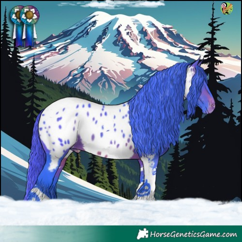 Horse Color:Watercolor Brown Tobiano Appaloosa 