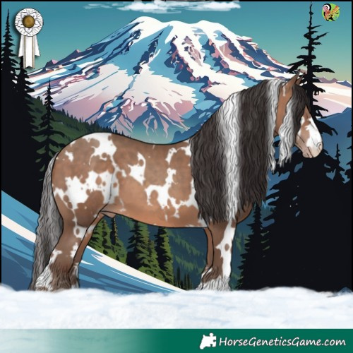 Horse Color:White Spotted Sable Champagne 