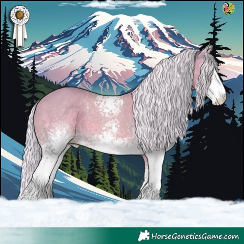 Horse Color:Watercolor White Spotted Silver Smoky Creme 