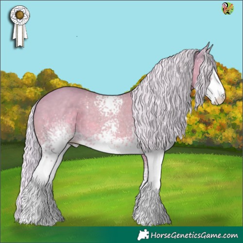 Horse Color:Watercolor White Spotted Silver Smoky Creme 