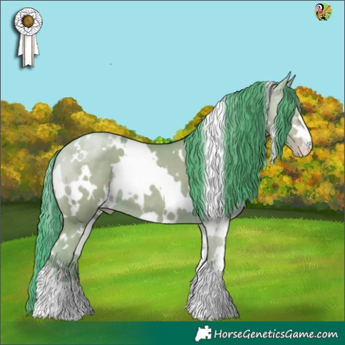 Horse Color:Watercolor White Spotted Classic Cream Champagne 