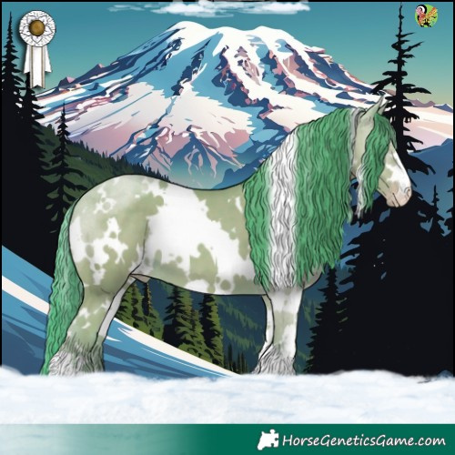 Horse Color:Watercolor White Spotted Classic Cream Champagne 