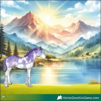 Horse Color:Watercolor White Spotted Brown Ice Splash