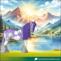 Horse Color:Watercolor White Spotted Brown Ice Splash