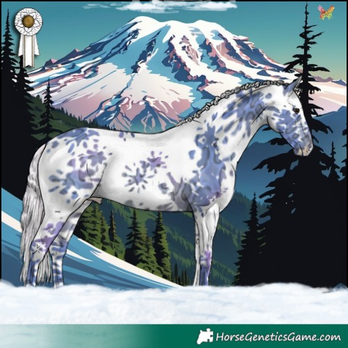 Horse Color:Watercolor Silver Brown Ice Splash Tobiano 