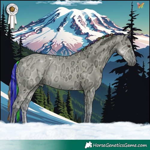 Horse Color:Painted Watercolor Liver Red Dun Ice 