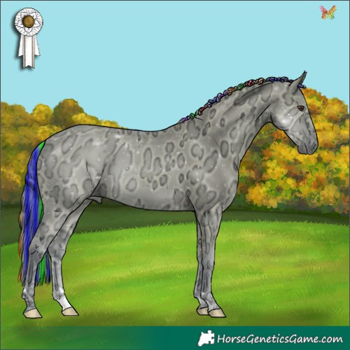 Horse Color:Painted Watercolor Liver Red Dun Ice 