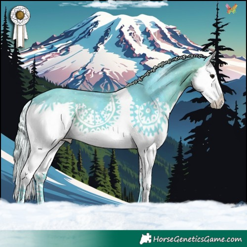 Horse Color:Watercolor Silver Brown Splash 