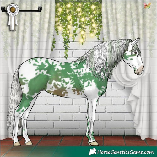 Horse Color:Watercolor Silver Brown Splash Tobiano 