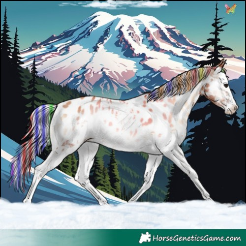 Horse Color:Painted White Spotted Silver Classic Champagne Onyx Splash Near Leopard 