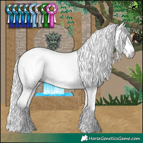 Horse Color:Gray Silver Perlino Dun Leopard 