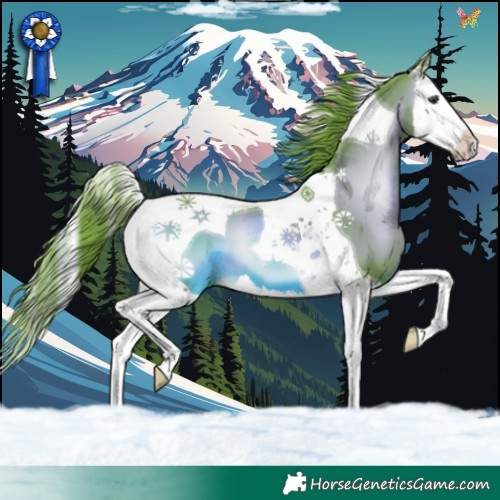 Horse Color:Watercolor Liver Red Onyx Splash Tobiano 