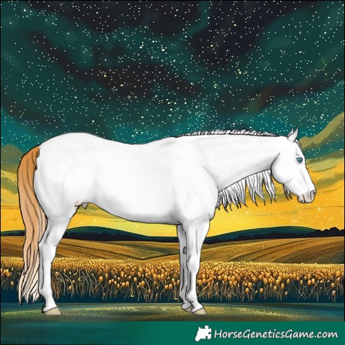 Horse Color:White Spotted Red Dun Splash Tobiano Rabicano 